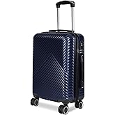 MERCURY TEXTIL- Hard Travel Suitcase (Navy, Medium) | Cab, Medium, Large, 100% ABS, Swivel Wheels, Practical and Light with S