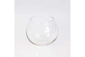 innaGLAS INNA-Glas Vase Rond - Photophore Boule Tobi, en Verre Transparent, 12cm, Ø 14cm - Vase en Verre Transparent - Bougeoir Rond