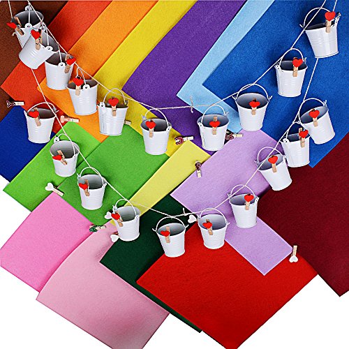 20 Stk Gastgeschenk Mini Eimer für Hochzeit Party Taufe Mandeln Süßigkeiten Schokolade Tischdeko Bonboniere Mit Tragegriff Geschenkbox Pralinenschachtel Geschenkschachtel (Weiß) - 3