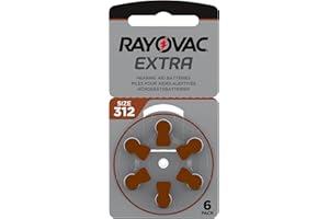 VARTA RAYOVAC Hörgerätebatterien, Batterien Knopfzellen für Hörgerät, 60 Stück, Größe 312