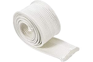 RHBHY Abgasschlauch 25mm für Stromerzeuger 200CM für Notstromaggregat Abgasrohr Standheizung Isolierung Schlauch High TEMP Fiberglass Sleeving Für Heizungen Air-Klimaanlage (200)