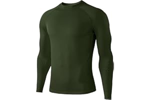 HUGE SPORTS Camisetas Térmicas de Manga Larga para Hombre Camiseta Interior Extra Cálido con Cuello Redondo Invierno