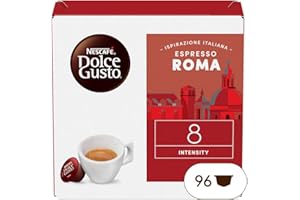NESCAFÉ DOLCE GUSTO NESCAFÉ DOLCE GUSTO Espresso Roma Caffè, 6 Confezioni da 16 Capsule (96 Capsule Compatibili Nescafé Dolce Gusto)