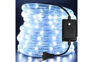 HEGEHE - 220V Striscia LED da esterno [4m, Bianco], IP67 Impermeabile Flessibile, 36 LEDs/m Tubo LED da interno, Illuminazione a 360°, Decorazione per casa e negozio