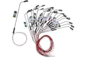 B Blesiya 20pcs 3V Modèle Lampes de Rue Blanc Réverbères Ho N LED pour Modèle de Table Sable Micro-Paysage - 90mm