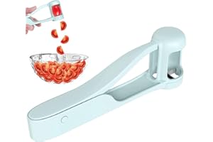 DELAMIYA Cortador de uvas, fresas, tomates cherry, cortador de cerezas, cortador de frutas: para cortar fácilmente frutas sin núcleo, mango ergonómico para tomates, fresas y arándanos
