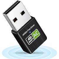 Adattatore WiFi USB, Chiavetta Ricevitore WiFi per PC fisso, 600Mbps Dual Band 2.4/5.8GHz Nessun Bisogno di Driver Mini WiFi 