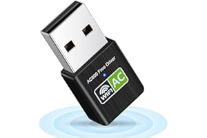 PCERCN WLAN USB Adapter 600Mbps, Mini WiFi Stick (Driver Free) Dualband USB Stick Receiver (433Mbps/5GHz, 200Mbps/2.4GHz) 802.11ac, Compatible with Windows 10/8/7/XP/Linux/Mac, Plug & Play