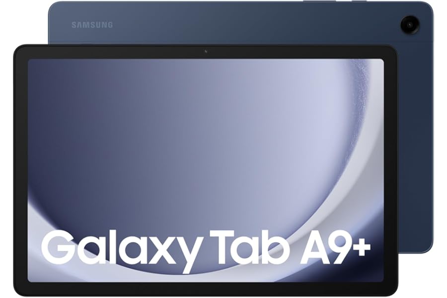 Samsung Galaxy Tab A9+ Android Tablet, 128GB Storage, 6GB RAM, Large Display, 3D Sound, Silver, 3 Year Extended Warranty (UK Version)