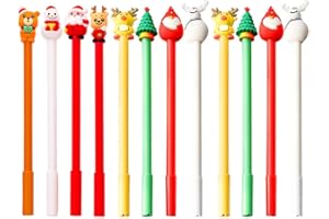 VIDILLO Długopisy żelowe, 12 sztuk, na Boże Narodzenie, miły długopis, zestaw 0,5 mm, cienkopisy do szkicowania, pisania, rysowania, notatek, kalendarza, farbowania, biura, artykułów szkolnych, projektów artystycznych