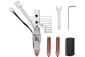 LANKEGU Kit de actualización de 0,4 mm Hotend para Elegoo Centauri Carbon, boquilla de cobre de cromo y circonio de acero endurecido, elemento calefactor de cerámica, cabezal de impresión Hotend