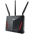 Asus RT-AC86U Home Office Router (Ai Mesh WLAN System, WiFi 5 AC2900, Gaming Engine, Gigabit LAN, App Steuerung, AiProtection