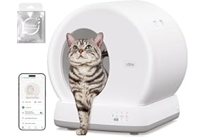 KUBVICI UBPET katzenklo Selbstreinigend Katzentoilette, Höchste Sicherheit - Keine Falle, Geruchsbeseitigerin/10 Sensoren/APP Steuerung katzentoilette Selbstreinigend, Self-Cleaning Cat Litter Box