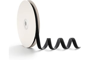 ‎AOKSUNOVA AOKSUNOVA Samtband Schwarz Geschenkband Samt Schleifenband Samt Band Geschenkbänder Samtbänder 1cm x 9m