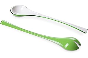 Omada Design Couverts à salade, vaisselle modernes, avec effet dégradé sur l'extérieur, Ligne Trendy, Vert