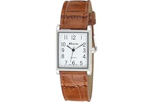 Ravel - Unisex Traditional Rectangular Watch with Clear Numeral Dial
