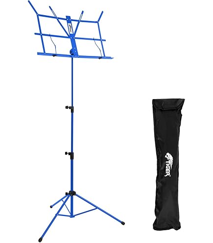 Pupitre De Partitions Keepdrum MUS3 Vert - Réglable 65-145cm, Surface 25x45cm, Avec Sac De Transport