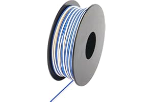 Xenterio LiYZ Flachleitung (Zwillingslitze), hochflexibel, 2x0,14mm², 25m Spule, Adernfarben weiß/blau