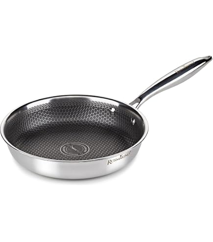 Padella In Acciaio Inox Rosmarino HexaPro 3.0, 20 Cm, Antiaderente E Antigraffio, Resistente Al Forno Fino A 220°C