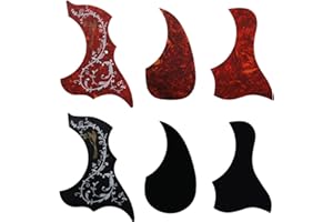 YHIJSR 6 Pezzi Battipenna per Chitarra Custica Confezione da Battipenna Forma a Goccia Pickguard Adesivo Battipenna per Chitarra Un per Chitarra