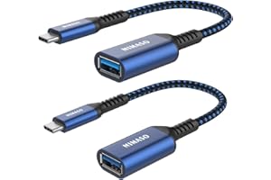 NIMASO Adapter USB C na USB 3.1, kabel OTG typu C męski na USB żeński adapter OTG, kompatybilny z iPhone 15, MacBook 2018, iPad Pro, Samsung Galaxy S23/S22/A53, Huawei P60/P50, Google Pixel-Blue