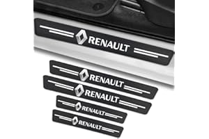 ADIEN 4PCS Car Door Sill Protector Threshold Protective Sticker for Renault Captur Koleos Espace Fluence,Carbon Fiber Door Sill Scuff Plate Paint Protection