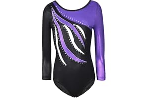 ‎BRIGHTUP Brightup Leotards für Mädchen, Gymnastik Trikots Sleeveless Ballett Shining Dance Wear