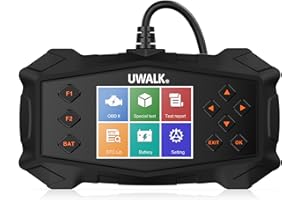 UWALK OBD2 Diagnosegerät OBD Auto Adapter: EOBD Auto Scanner Motor Diagnose Fehlerauslesegerät Lesegerät mit OBDII Funktionen - Deutsch KFZ Auslesegerät für Alle Fahrzeuge Ford BMW VW Mercedes Audi