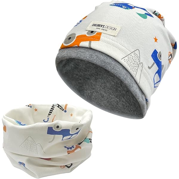 Set Berretto E Sciarpa Bambini - 95% Cotone, 5% Spandex, Per Autunno/Inverno, Età 2-8 Anni