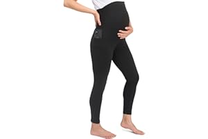 Womum Leggings Premaman Lunghi, Pantaloncini Premaman, Vita con Supporto per la Pancia, Morbido e Confortevole, Opaco