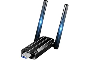 SHUWOSMART Chiavetta USB WiFi 1300Mbps, Dual Band 2.4/5.8GHz con 2 Antenne, per PC Fisso/Desktop/Laptop, Compatibile con Windows e MacOS