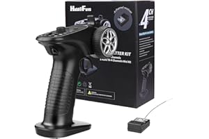 Hobby Fans 4H-TX 4 Kanal 2,4Ghz Anti-Jamming Fernbedienung Sender mit Empfänger für RC Auto RC Boot (Sender & Empfänger)