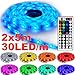 Produktbild Sparset 2 x 5m NINETEC Flash30 RGB LED Strip Streifen Dimmbar Indirekte Beleuchtung Hintergrundbeleuchtung IP65