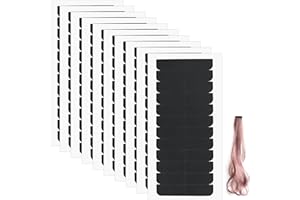 Tucnoeu 120 Stück Tape Extensions Kleber Doppelseitiges Tape Kleber Invisible Tapes Klebestreifen Extensions Selbstklebend Tape Kleber Extensions (Schwarz)