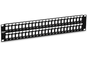 ‎TRENDNET TRENDnet TC-KP48 48 Port Blank 2U HD Keystone Patchpanel, 2U 19" Metall Rack Mount Box, HD Keystone Netzwerk Patchpanel Schwarz