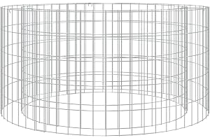 vidaXL Gabion för eldstad Ø 100 cm galvaniserat järn