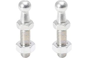 X AUTOHAUX 2 Set 10mm M8x25mm Car Gas Strut Ball Stud Silver Tone