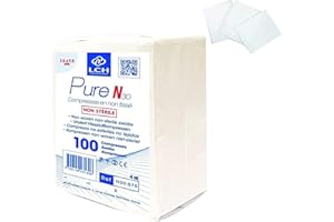 Lot de 10 Sachets de 100 Compresses Non Tissées Non Stériles (7,5 x 7,5cm) – Hypoallergéniques, Ultra-Absorbantes – Usage Médical et Domestique – Le Pro du Médical