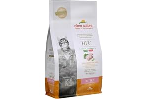 Almo Nature HFC - Kitten - Complete Dry Cat Food for Kittens - Fresh Chicken - Human-Grade, Fresh Meat, Monoproteic Kibbles - 1.2kg (Pack of 1)