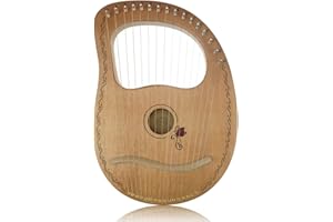 OCARINAWIND Flying Melody“OW”16-String Wooden Lyre Harp,Mahogany Wood String Instrument with Carry Bag,Tuning Wrench,Cleaning Cloth and backup 16 Strings, Gift Idea