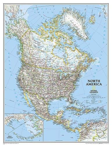 North America Classic, Enlarged &, Tubed: Wall Maps Continents: PP.NGC620035 (National Geographic Reference Map)