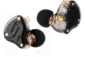 Linsoul KZ ZS10 Pro 4BA+1DD 5 Driver douszne słuchawki douszne HiFi metalowe z płytą czołową ze stali nierdzewnej, 2-pinowy odłączany kabel