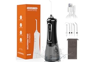 ‎ANSWER Y&M Munddusche Testsieger 2024, Munddusche, 300ML Munddusche Kabellos, IPX7 Water Flosser Home & Travel for Braces and Bridge…