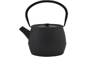 Nicolas Vahe 159480300 Teekanne, Gusseisen, Edelstahl, Schwarz