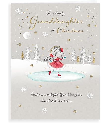 Piccadilly Greetings Biglietto di Natale per nipote, shopping, 20,3 x 15,2 cm