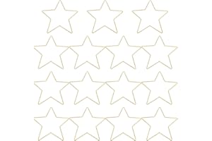 IMIKEYA 15 Stück Metallring Stern Gold 30 cm, Metallringe zum Basteln Stern Gold Dream Catcher Makramee Metallringe Sterne DIY Bastelringe zum Basteln Aufhängen