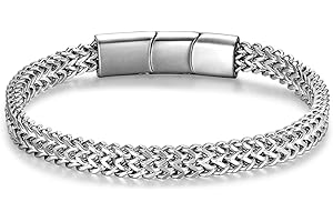 LUCKY2+7 Bracelet Homme-Chaîne cubaine bracelets pour homme 316L Acier Inoxydable