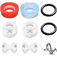 8 Pcs Replacement Ceramic Disc Silicon Washer Insert Turn Reversed Sealed 1/2 Inch Ceramic Tap Washers for Valve Tap Leaking Tap