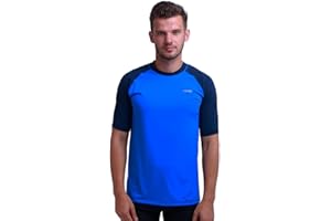 HMILES H.MILES Rash Guard Homme Manches Courtes Protection Solaire UV (UPF) 50+ Anti-UV Haut Surf Plage Natation Plongée T-Shirt Neoprene