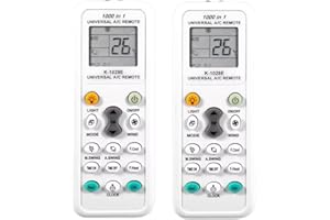 MEYSON 2X Mandos De Aire Acondicionado Universal - Mandos con Todas Las Funcionalidades como Temporizador, Modos, Pantalla Led - Compatible con La Mayoria De Marcas Y Modelos En El Mercado